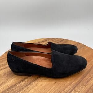 Vionic Willa Loafers Womens Size 8.5 Black Suede Slip On Casual Comfort Shoes